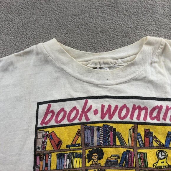 Vintage Single Stitch Hanes Woman's Book Woman T-Shirt XL White - Picture 10 of 15
